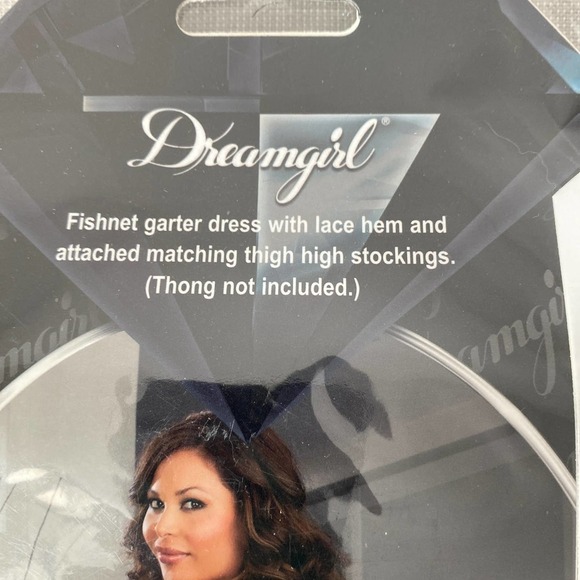 Dreamgirl Fishnet Garter Dress OSQ - Picture 4 of 5
